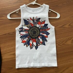 White tank top crop top